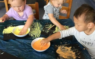 Enjoying some sensory exploration